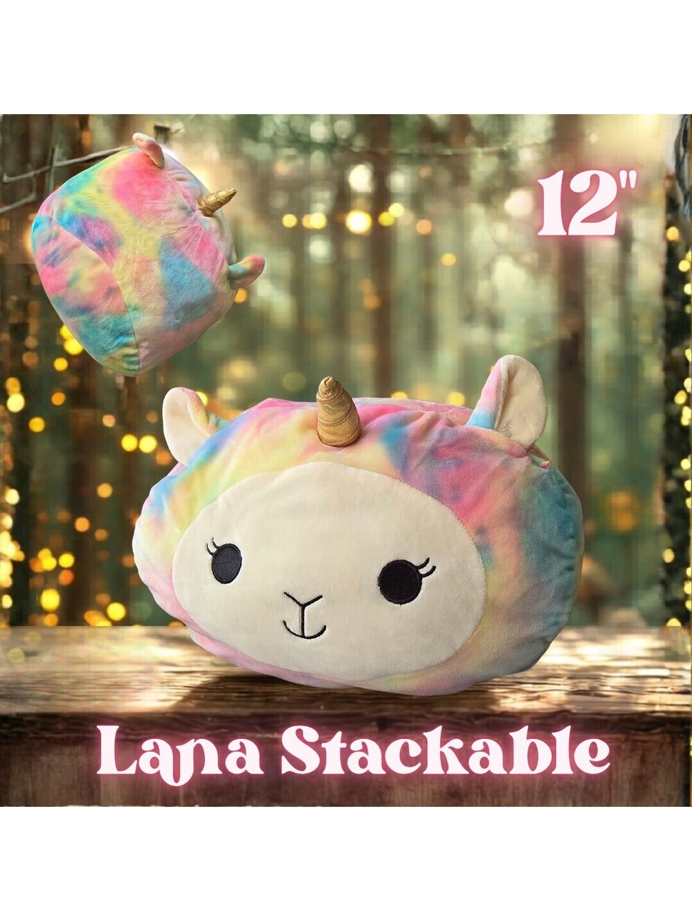 EUC Squishmallows Lana the Lamb Unicorn Stackable 12"